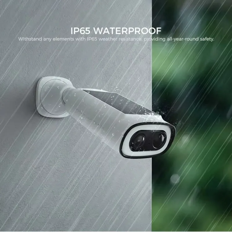 กล้องวงจรปิดติดตั้งบ้าน ระบบ Tuya Smart รองรับ Alexa ภาพสีเต็มรูปแบบ ความละเอียด 2K เชื่อมต่อผ่านเว็บและ Wifi ใช้พลังงานแสงอาทิตย์