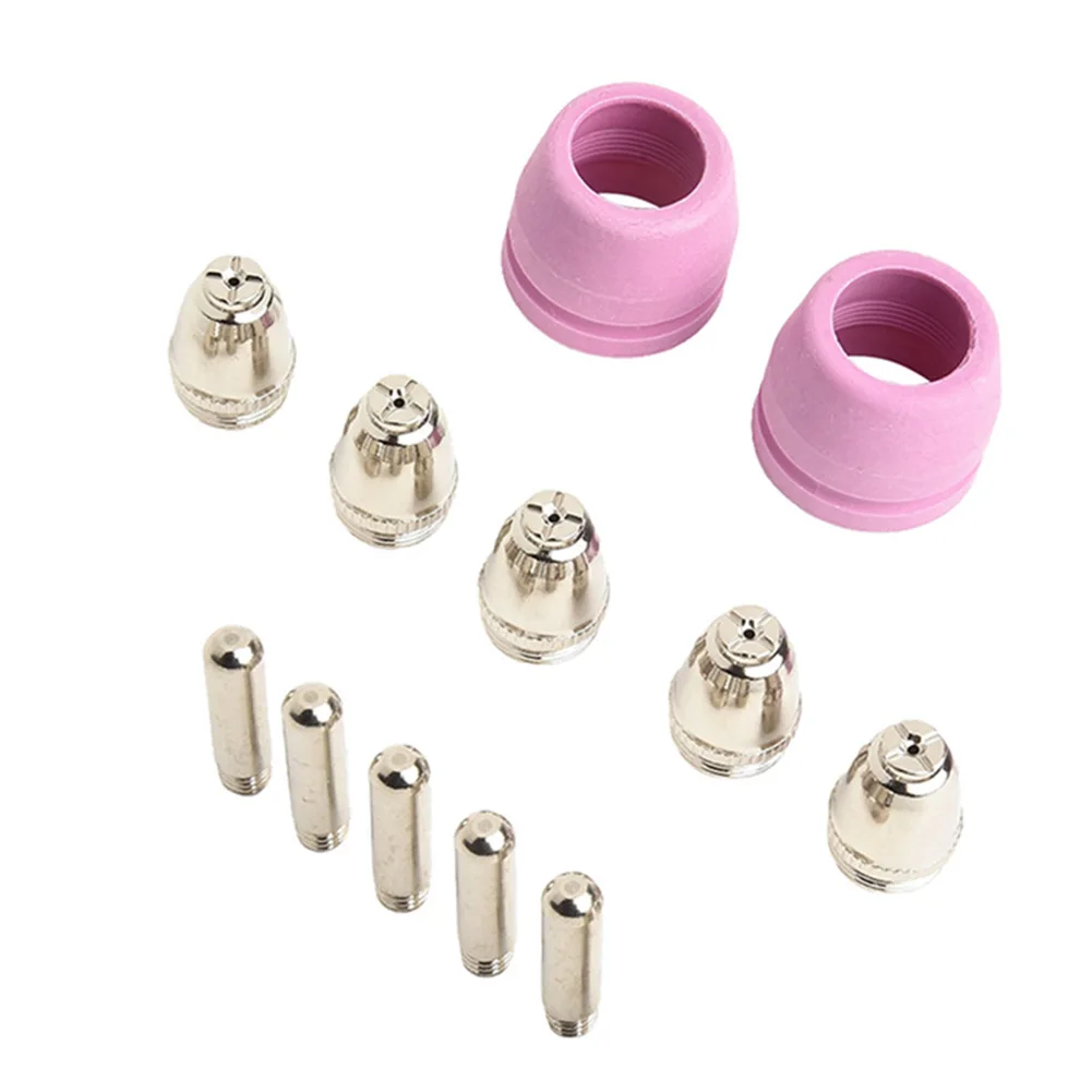 For AG-60 SG-55 WSD-60P Plasma Consumables Kit 12PCS Copper Alloy Electrode Nozzle Tip For For CUT50 For CUT60 Welding Torch Par