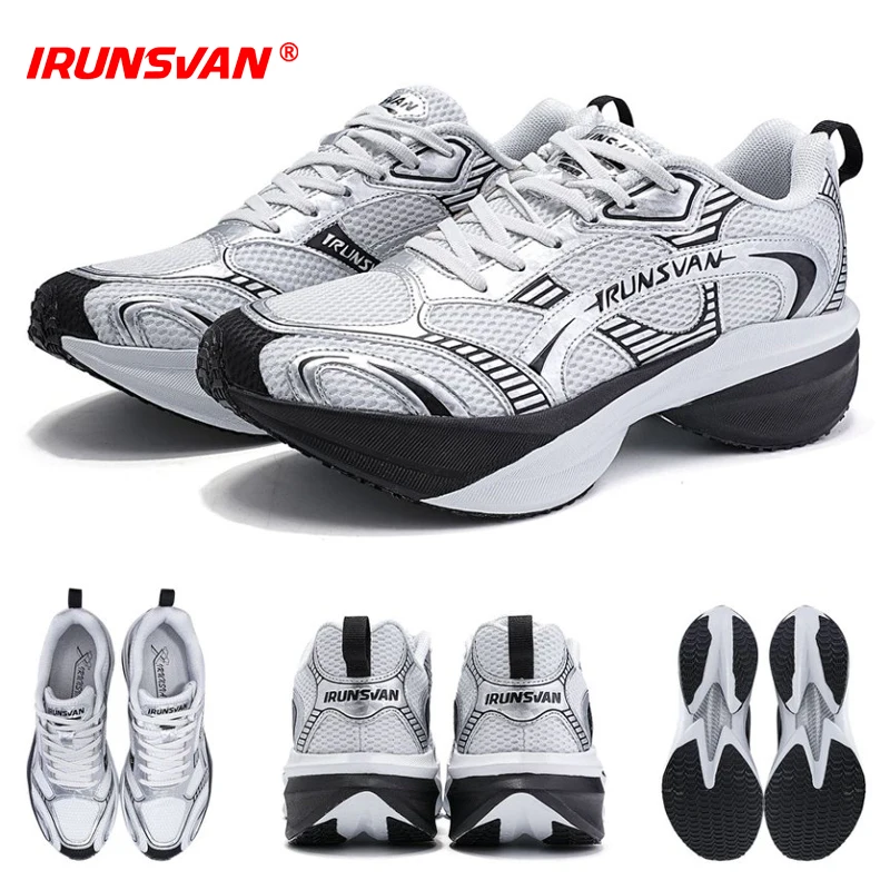 

IRUNSVAN Carbon Fiber Marathon Running Shoes - Lightweight Anti-Slip Cushioned Road Shoes, Breathable Comfort For Long-Distance