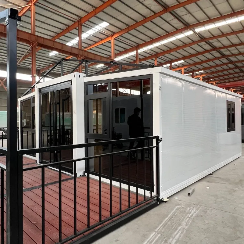 20ft Expandable Steel Container House with Three Bedrooms Prefab Home in Australia Maison Extensible with Bathroom and Kitchen