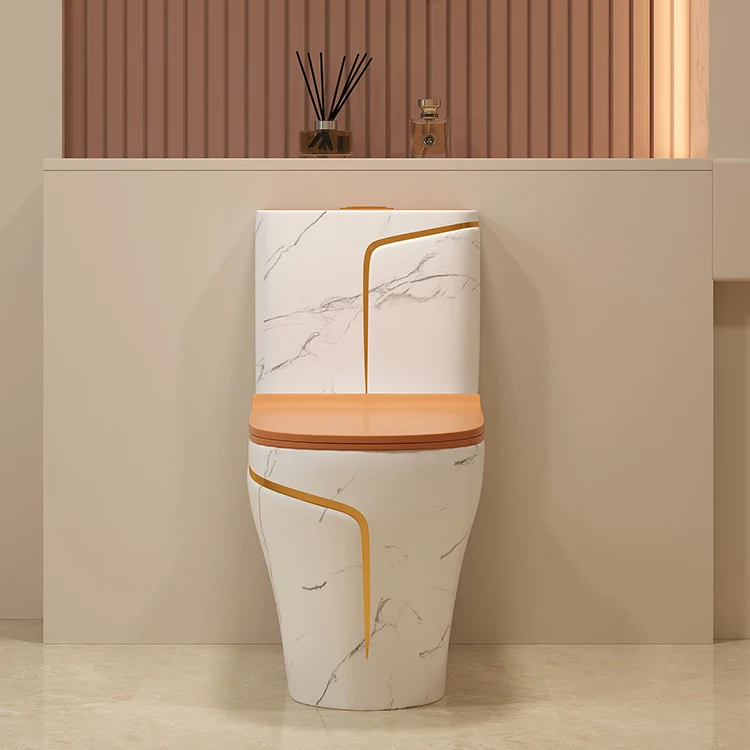 Modern Colored Toilet Bowl Bathroom Wc Toilet White Orange Colored Ceramic Sanitary Ware Commode Marble Toilets