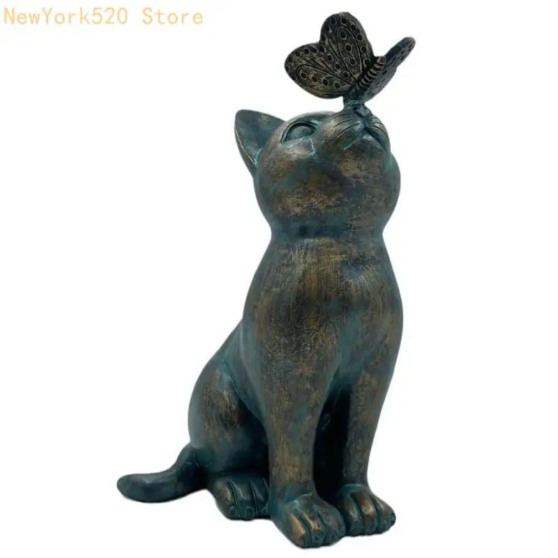 Garden Display Ornament Desktop Statue Figurines Decor Sculpture for Courtyard N84C
