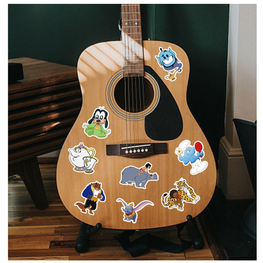 10/30/50/100PCS Disney Mix Cute Cartoon Mickey Mouse Stitch Stickers Aesthetic Laptop Skateboard Phone Car Anime Sticker Kid Toy