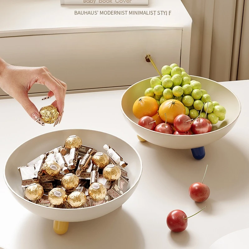 Multi-Purpose Plastic Fruit Tray, Home Snack Nut Storage Plate, Creative Candy Dessert Server, Simple Elegant Living Room Deco