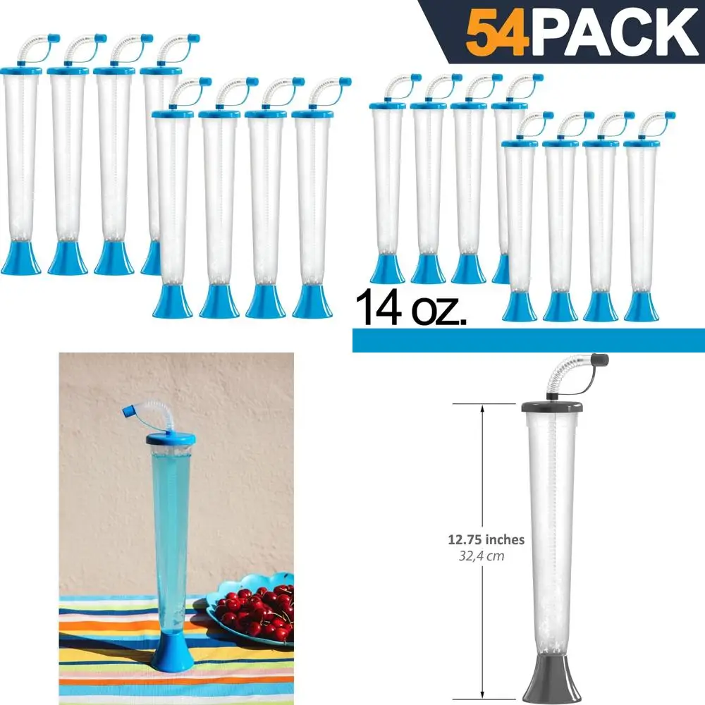 

Дворовые чашки для вечеринок на 14 унций для Маргарита, холодных напитков, замороженных напитков, детских вечеринок — синие, идеально подходят для встреч на свежем воздухе