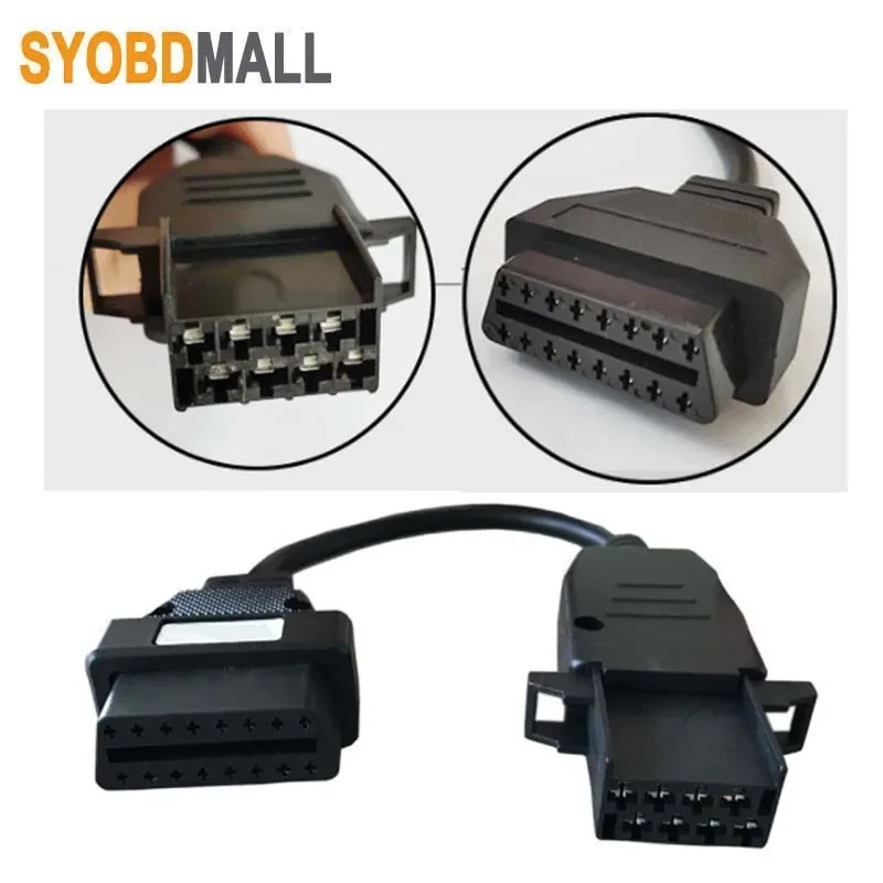 Truck Cable Extension Connector for Volvo 8Pin To OBD2 16Pin Female for Volvo 8 Pin Cable for Volvo 88890306 Vocom Diagnostic