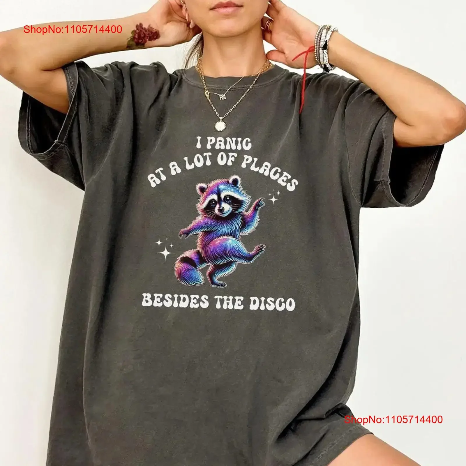 Raccoon Meme T Shirt Racoon s Funny vintage Washed designer clothes Top For Everyday Wear Stylish Stretched graphic Casual