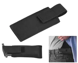 Horizontal 9mm Magazine Pouch Concealed Carrier Mag Holder Extra Single Pistol Magazine Carrier with Safety Hook and Loop