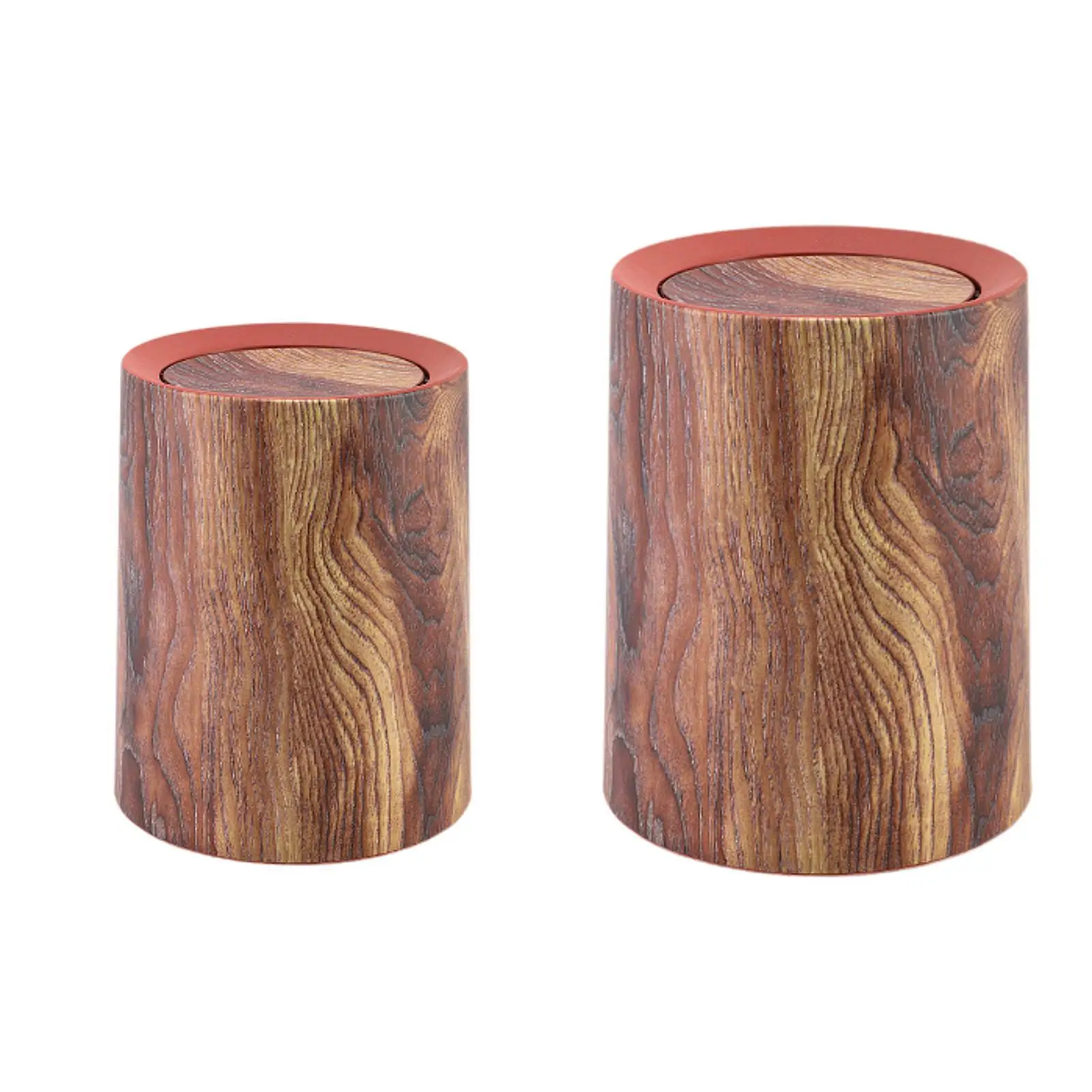 

Imitation Wood Trash Can,Round Multipurpose Creative Waste Bin Rubbish Bin Garbage Container Bin for Bedroom Home Study Room