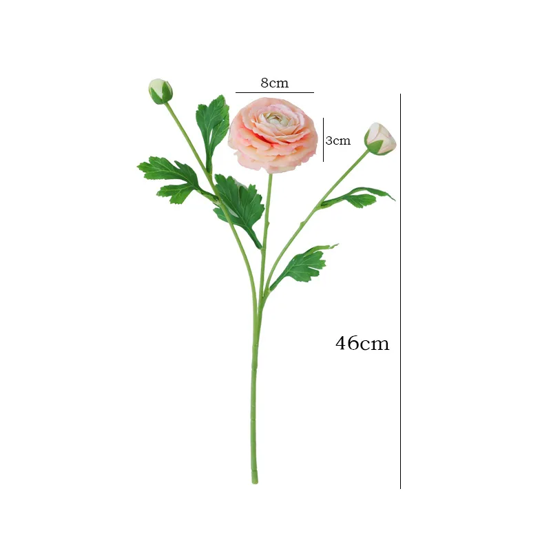 5 Stück Feuchtigkeitsspendende 3-köpfige Künstliche Blumen aus Tau-Lotus und Pfingstrose mit Echtem Touch Luxuriöse Tischdekoration für Zuhause Künstliche Blumen Hochzeitsdekoration – Detail 3
