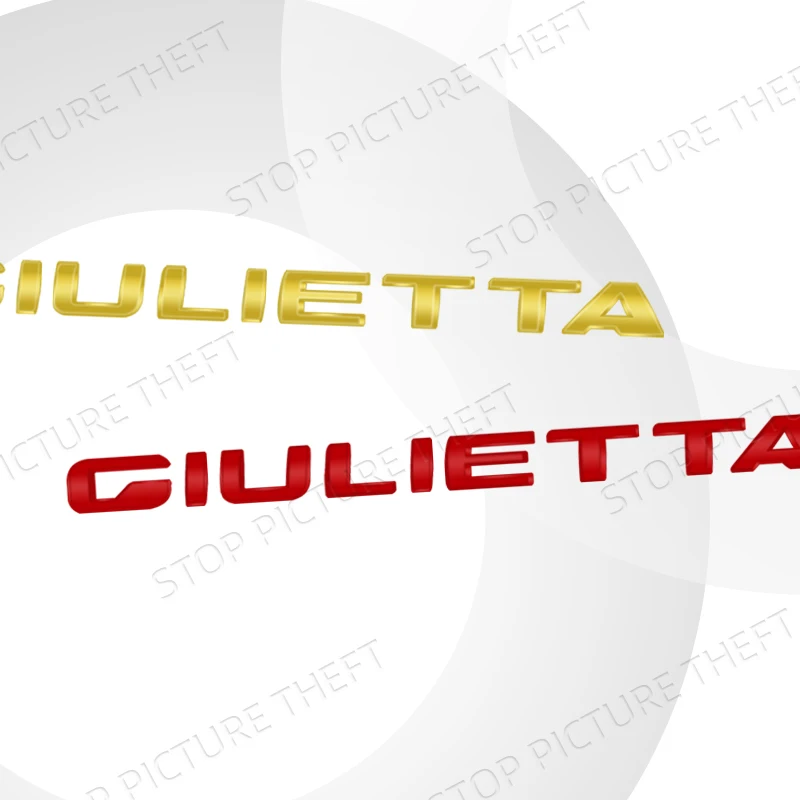 Lega di metallo per Alfa Romeo Giulietta Logo bagagliaio di un\'auto parafango adesivo decorazione emblema distintivo accessori nero lucido