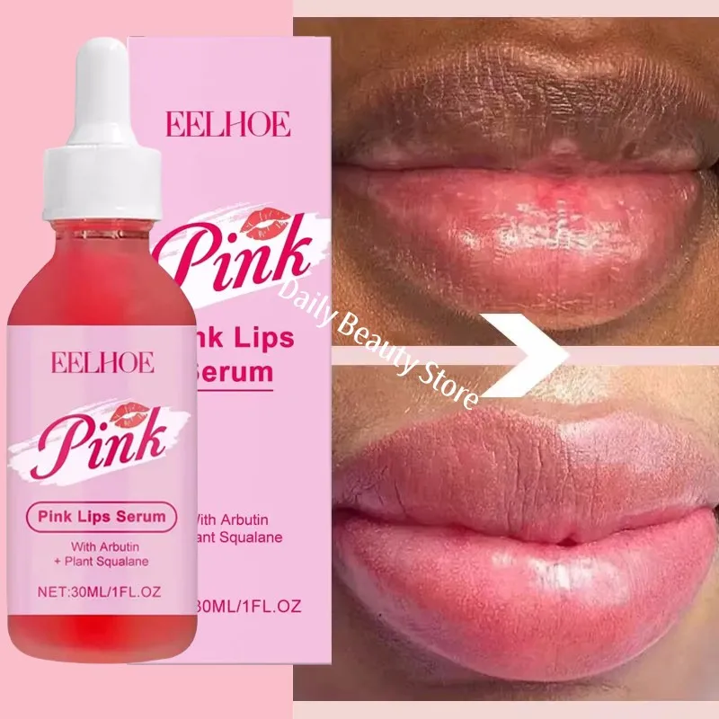 

Pink Lip Care Serum Remove Dark Smoke Lips Deep Whitening Hydrating Moisturizing Brighten Pigment Repair Lip Essence Korean Care