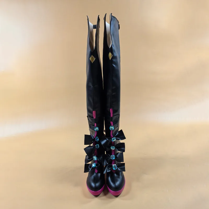 Yu CosplayStore Wuthering Waves Corletta Cosplay Schuhe Halloween Uniform Party Maßgeschneiderte Jungen und Mädchen Kunstleder Schuhe