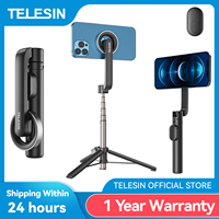 TELESIN Magnetic Selfie Stick Tripod with Remote For Cellphone For iPhone 14 13 12 Pro Max For HUAWEI XIAOMI SAMSUNG