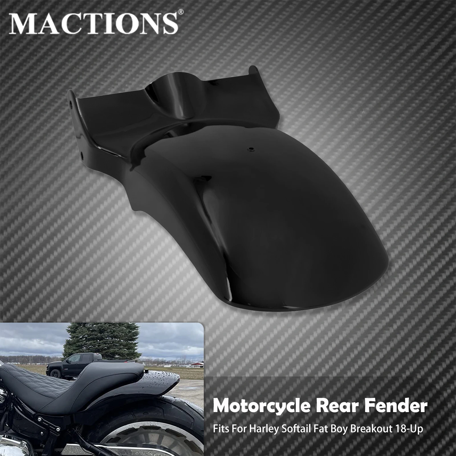 Tylny błotnik motocykla metalowa osłona błotnika bez lekkiego krótkiego błotnika dla Harley Softail Fat Boy FLFB Breakout FXBR 2018-Up
