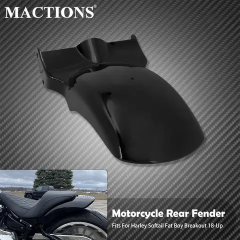 Motorcycle Rear Fender Metal Mudguard Cover Without Light Short Fender For Harley Softail Fat Boy FLFB Breakout FXBR 2018-Up