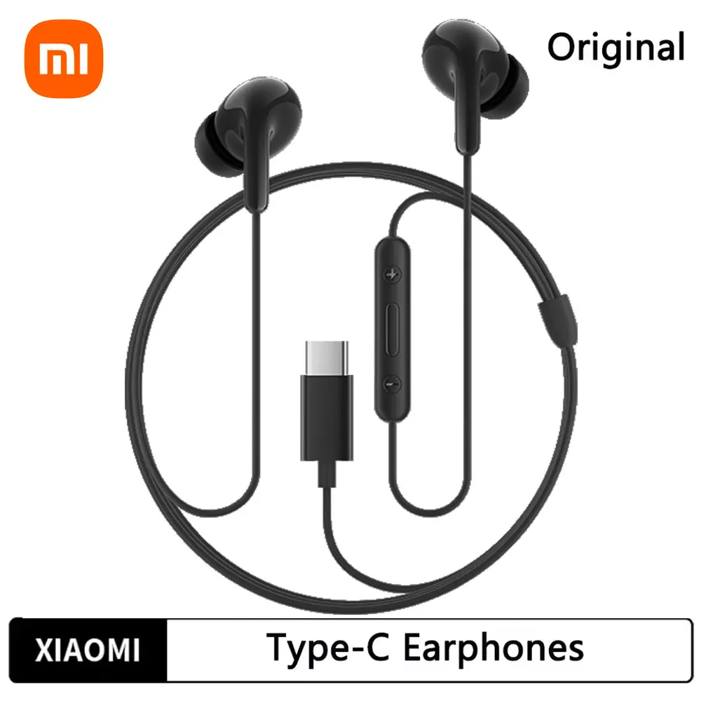 جديد الأصلي Xiaomi نوع C سماعات أذن سلكية داخل الأذن سماعة سماعات أذن رياضية مع ميكروفون سماعات أذن استريو ملحقات الهاتف