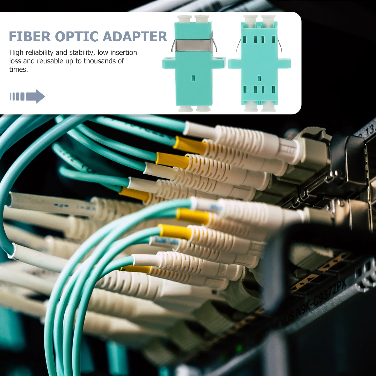 5Pcs Lc Female to Lc Female Fiber Coupler Duplex Optical Adapter for Om4 50 125 Multimode Fiber Cable Adapter Converter
