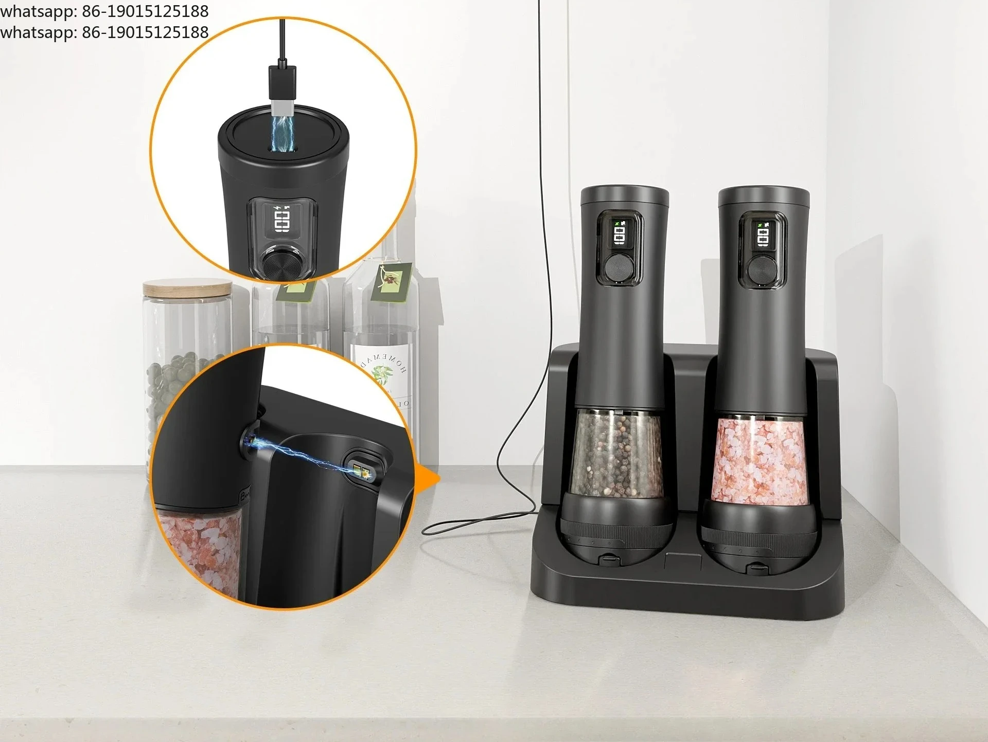 New 2026 Kitchen Utensils Electric Grinder Rechargeable Pepper Grinder Electric