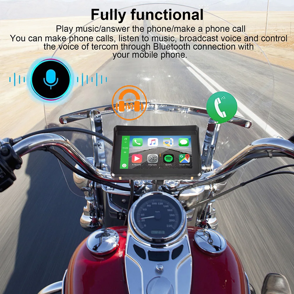 Motorcycle Navigation Device With 7 Inch Screen Portable Motos Navigation Instrument For Outdoor Trip