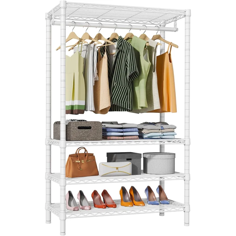 

VIPEK V1S Wire Garment Rack 4 Tiers Heavy Duty Clothes Rack for Hanging Clothes Freestanding Closet Clothing Rack