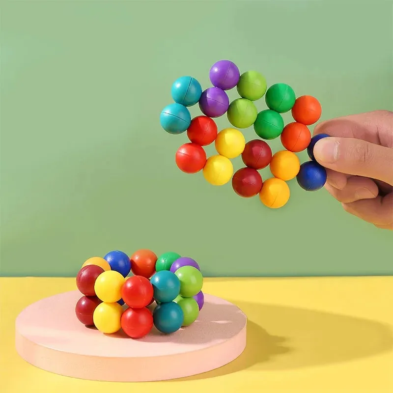 3D Color Bead Decompression Ball, Novidade e Único, Universal Puzzle Release Toy