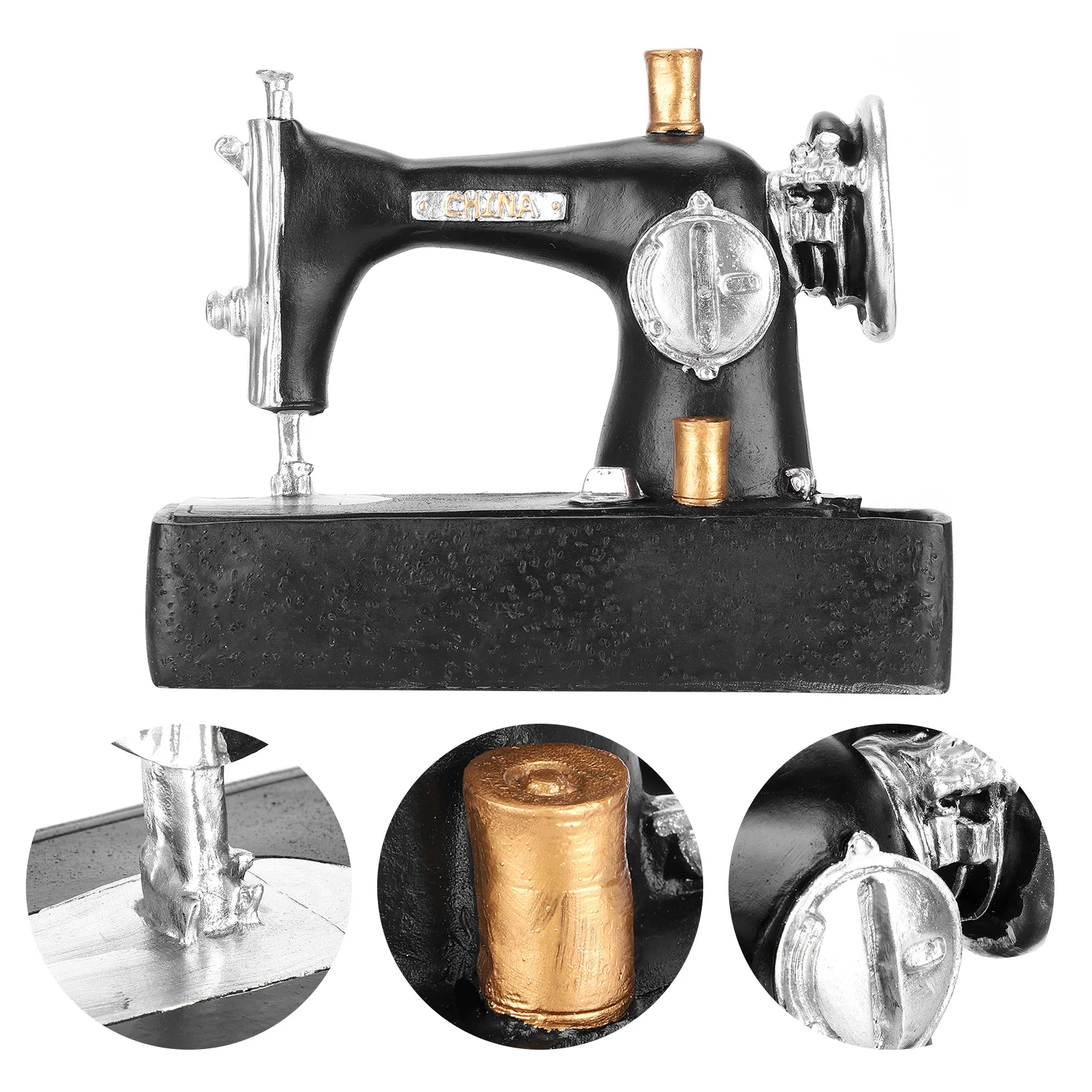 Vintage Sewing Machine Desk Decor Mini Style Toy Miniature Figurines Model For Bar Decor