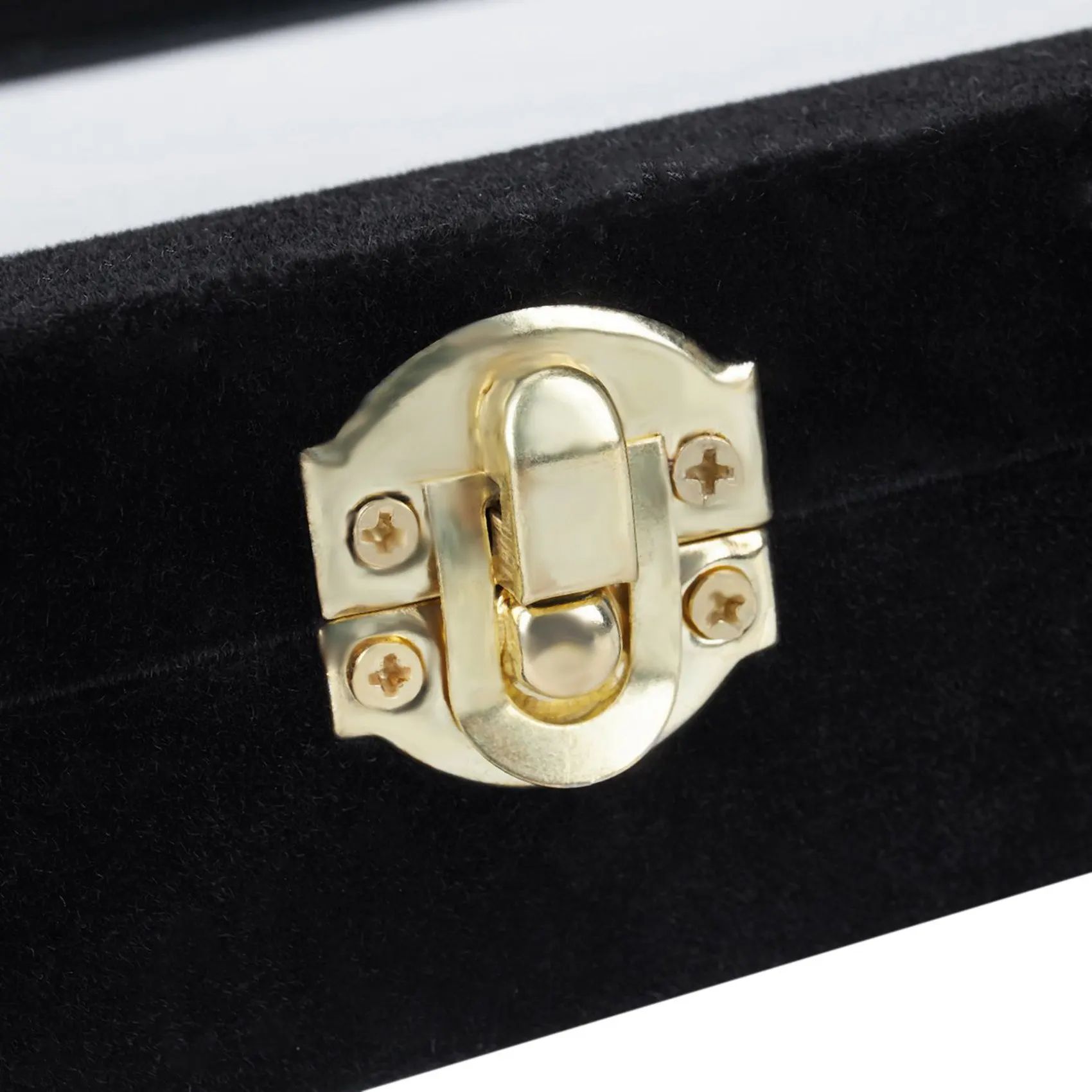 

onsale 2X бархатное стекло кольцо серьги ювелирные изделия дисплей органайзер коробка лоток держатель футляр для хранения, черный