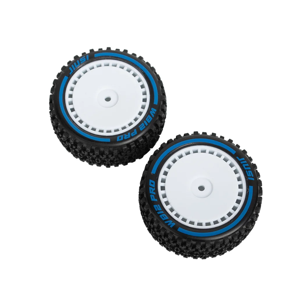 2PCS JIUSI WB12 PRO 1/12 RC Car Parts Front Rear Tires Wheel Rims Pre-Glued Vehicles Models Spare Accessories RC14109 RC14112