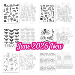 Tiny Things floral Elements Clear Stamps Set and Metal Cutting Dies Stencils DIY Album Paper Greeting Card Decoration Molds
