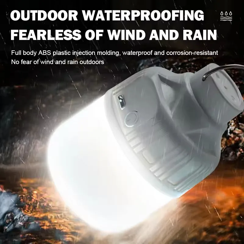 1/2/3/4 قطع مصباح LED قابل لإعادة الشحن، 3 أوضاع، إضاءة فلاش محمولة مناسبة للتخييم والصيد وإضاءة الخيام، إضاءة مرنة - 3