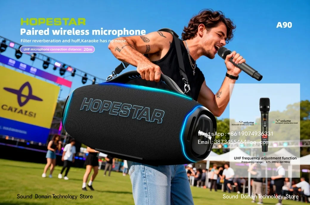 Original HOPESTAR A90 700W Kabelloser Bluetooth-Lautsprecher Tiefer Bass 36000mAh Abnehmbarer Akku KI-Sound 8 Lautsprecher Outdoor Tragbar – Detail 3