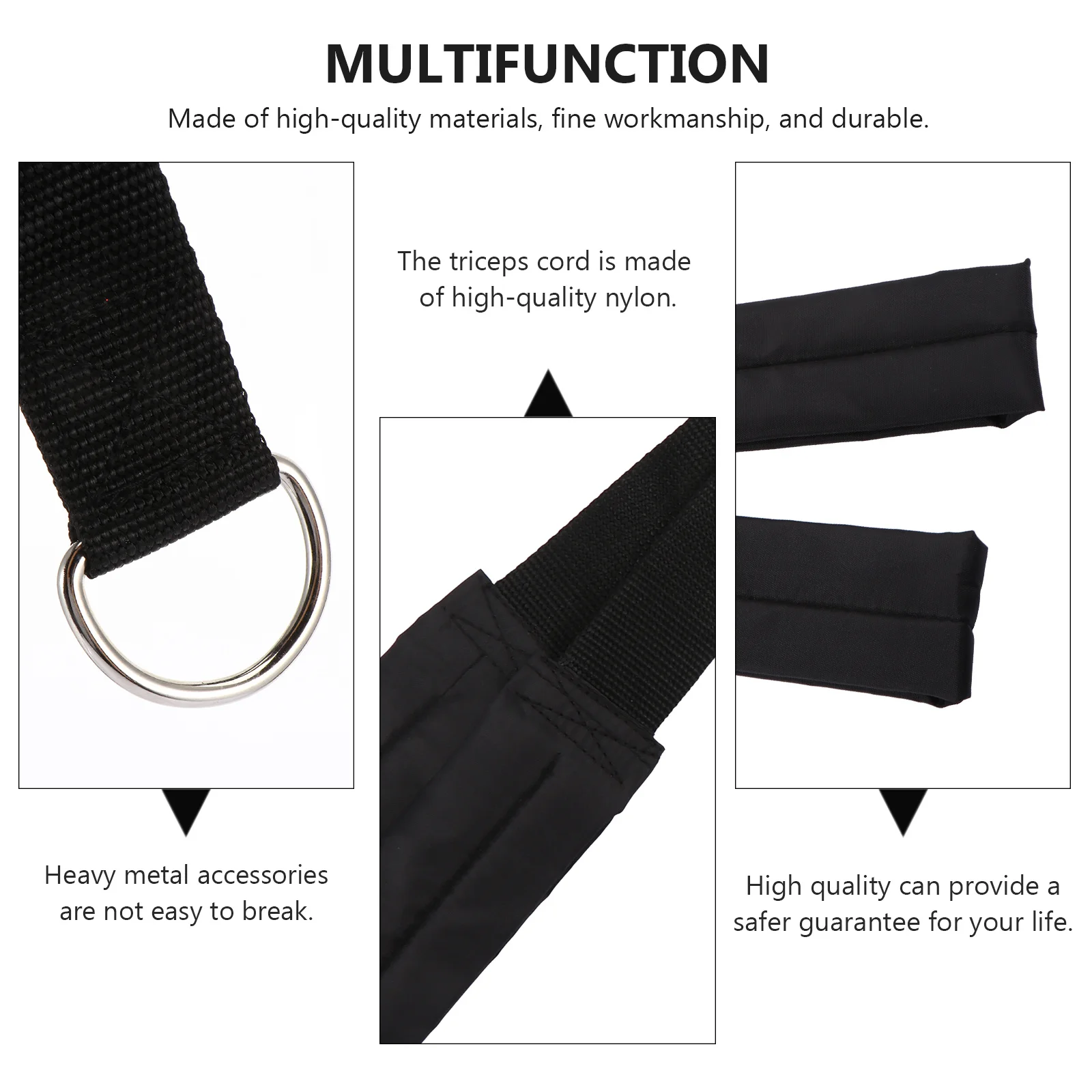 Linka do ćwiczeń tricepsów, wytrzymała linka nylonowa do ćwiczeń bicepsów, pleców i ramion, do domowej siłowni, systemu bloczkowego.