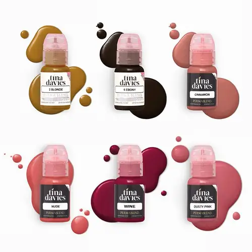 Tintas de maquillaje permanente para labios y cejas, pigmento de tatuaje Premium, Microblading, belleza, arte corporal, permanente, Tina Davies, tintas profesionales