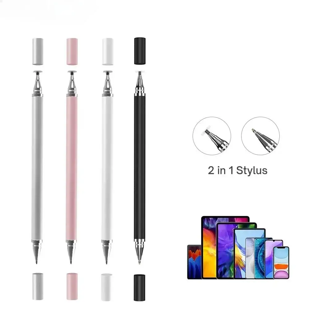 Universele Stylus Pen Voor Android Telefoon Dubbel Hoofd Capacitieve Stylus Pen Voor Het Schilderen Van Notities Bewerken Kantoor L3o7