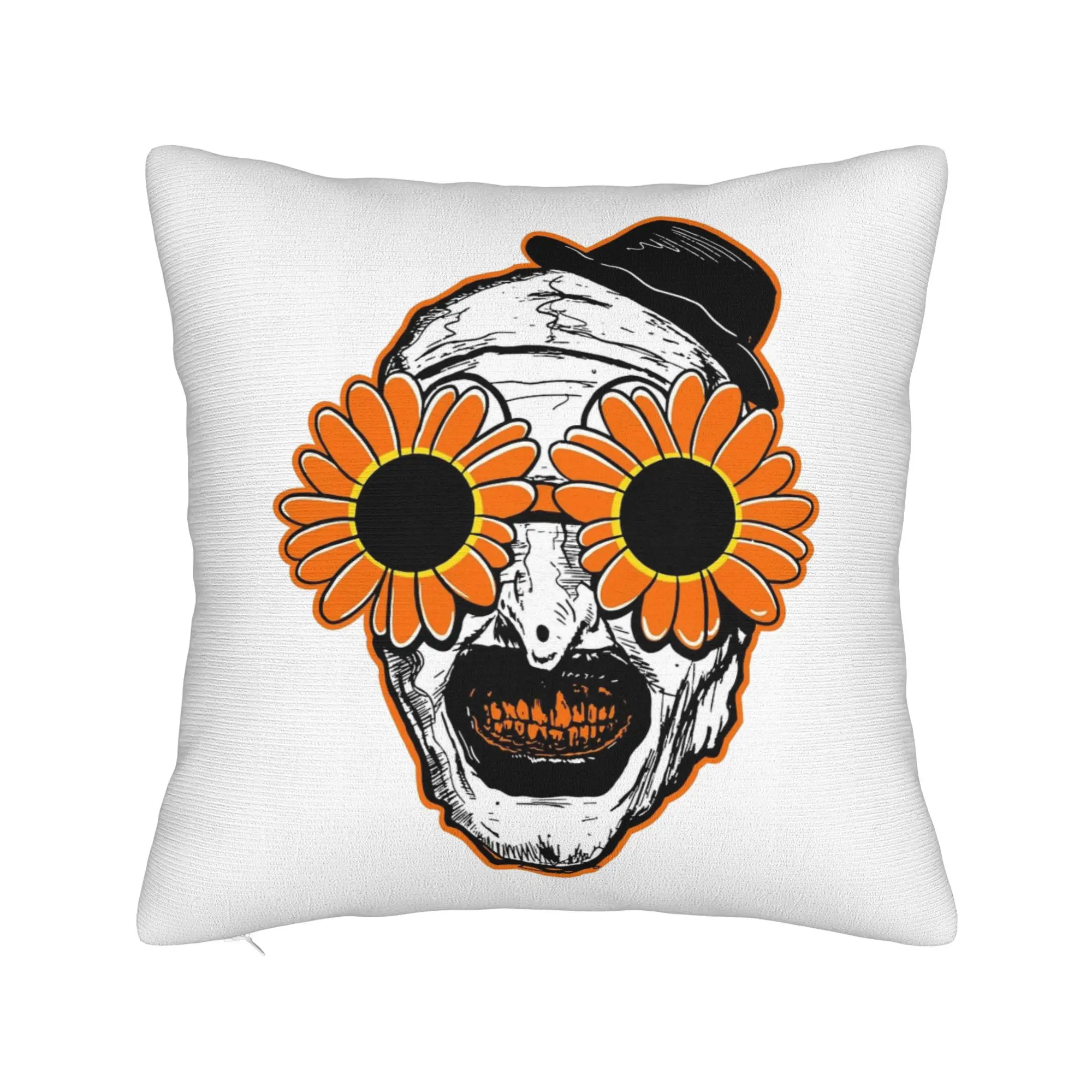 Art The Clown Terrifier Pillowcase Printed Cushion Cover Decor Halloween Throw Pillow Case Cover Bedroom Square