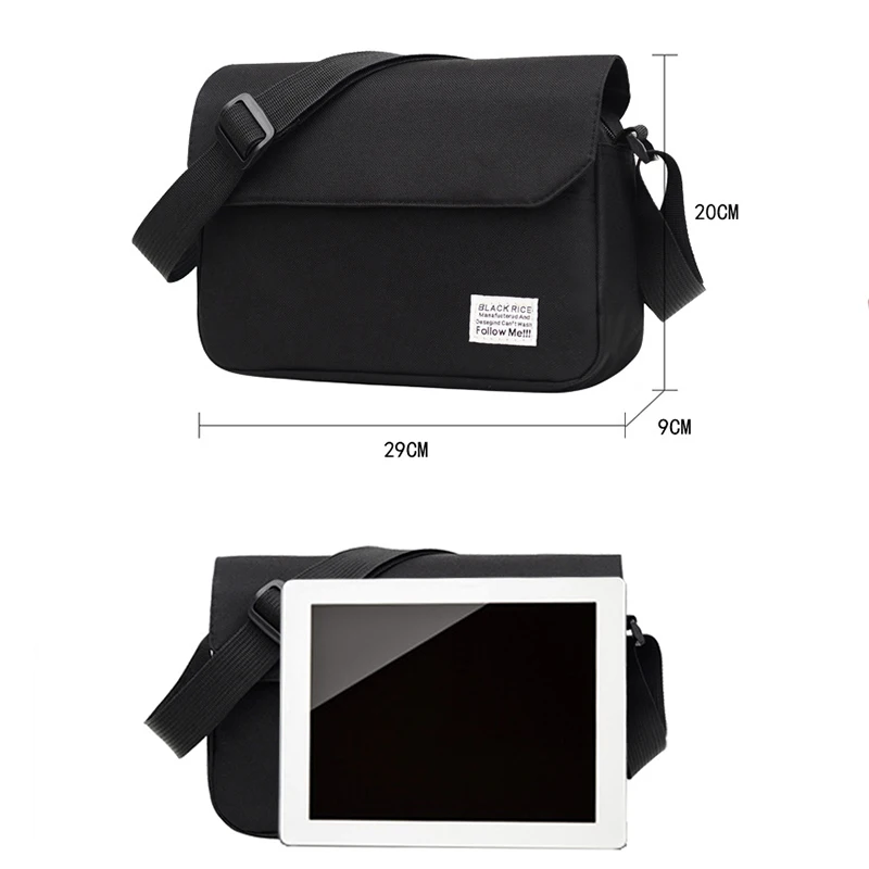 Multi Pockets Men's Shoulder Bag Lightweight Messenger Bag for Women Unisex Large Capacity Crossbody Bag Japanese College Style