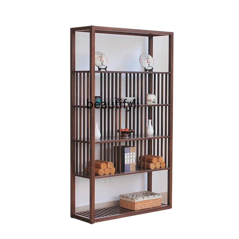 

New Chinese Style Antique Shelf Solid Wood Tea Cabinet Rack Storage Rack Duobao Pavilion Display Cabinet Multi-Layer Tea Stand