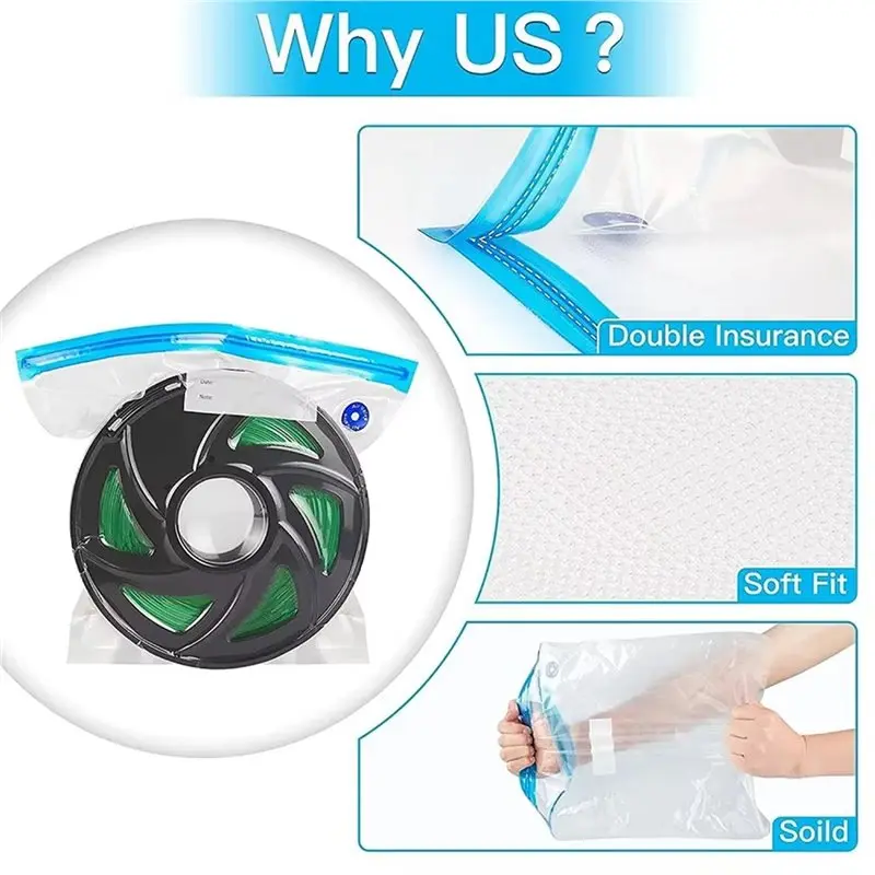 ABYP 2X USB Rechargeable Electric Air Pump With Filament Vacuum Storage Bag - Quick,One-Key Operation