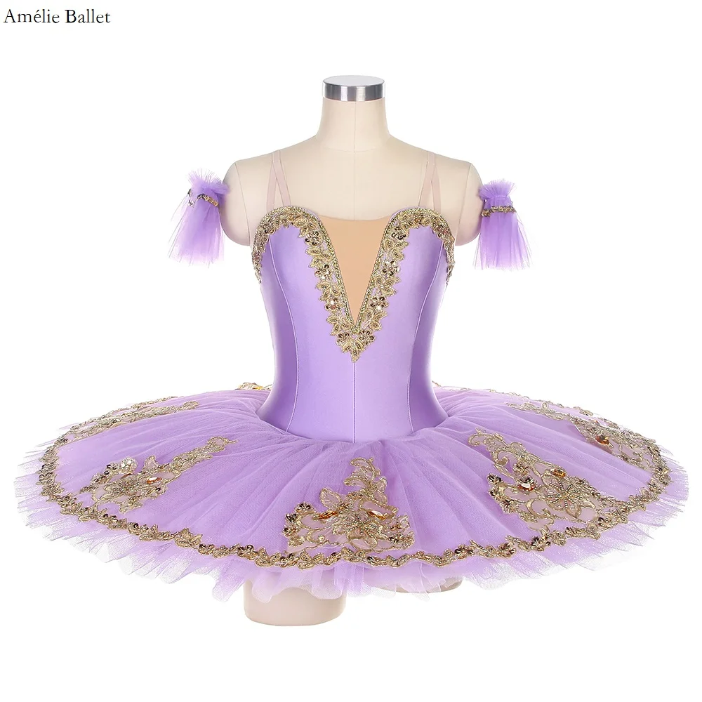 

BLL013 Lilac Spandex Bodice Pre-professional Ballet Tutu Women & Girls Dance Costume Ballet Tutu Stage Performance Ballet Tutu