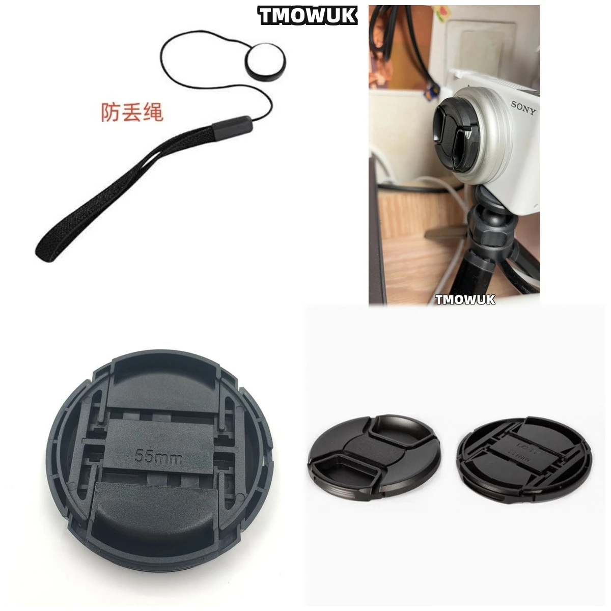 

For SONY A560 A7S3 A7R5 A7C II A450 A290 A58 A65V Camera Lens Cap Protective Cover Center Pinch Snap-on 49mm 52 55 58 62 67 72 7