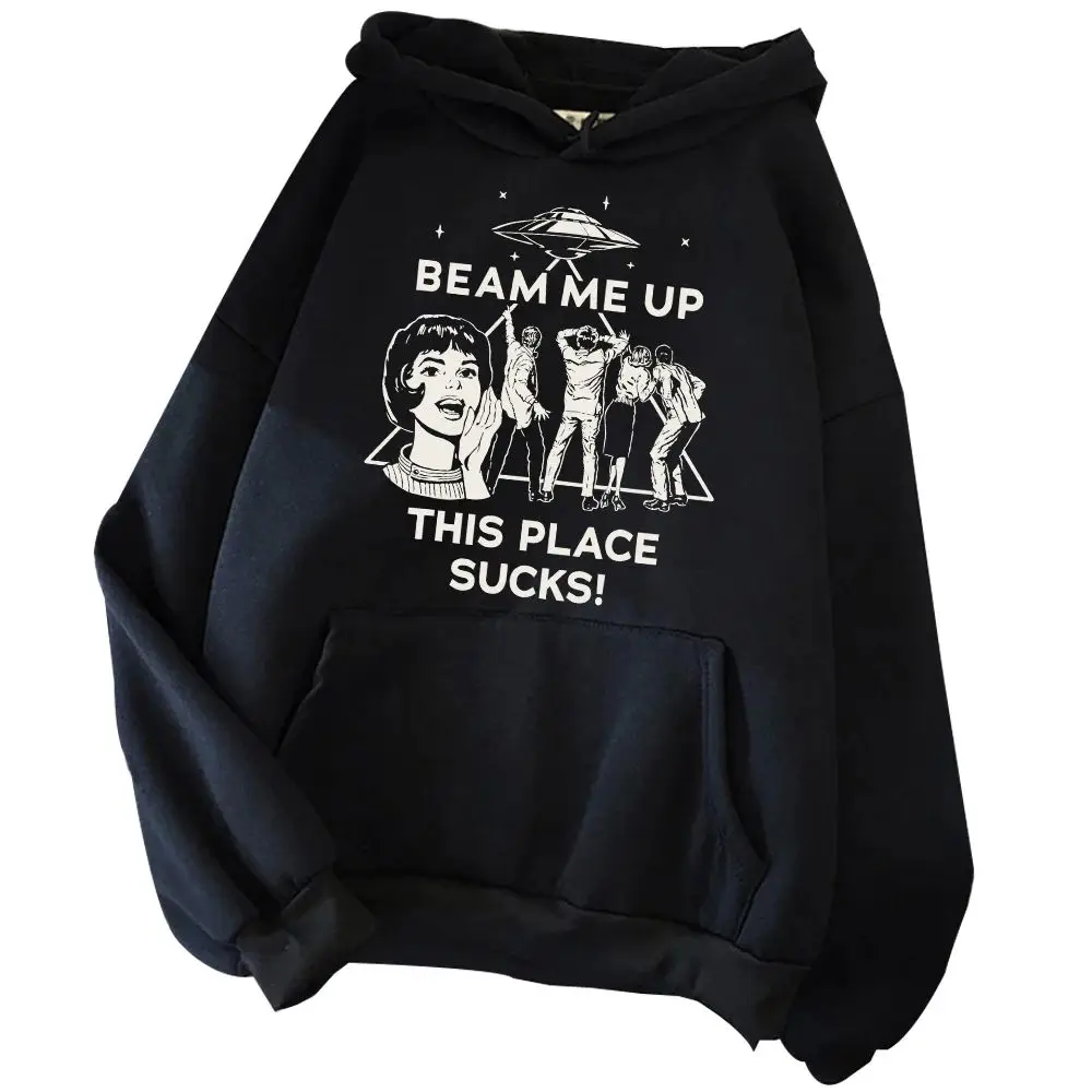 เสื้อฮู้ดดี้ลายกราฟิก Hellcheer Movie Cosplay ลาย Robin Beam Me Up This Place Sucks แฟชั่นยูนิเซ็กซ์ แขนยาว พิมพ์ลาย