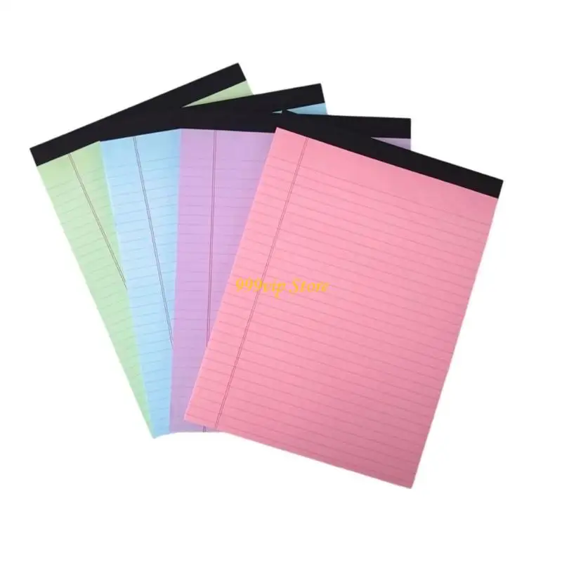 C90C 4Pieces Letter Size Colorful Notepads Lined Notebooks 50Sheets Each Pad For Creative Planning And Daily Note Taking