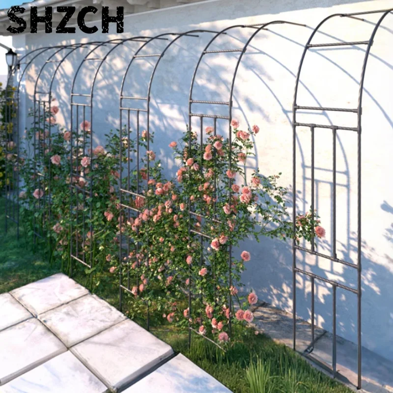 Outdoor Garden Support for Clematis or Roses Durable Grape Vine Holder Half Arch Rack for Climbing Plants Vegetable Grow System