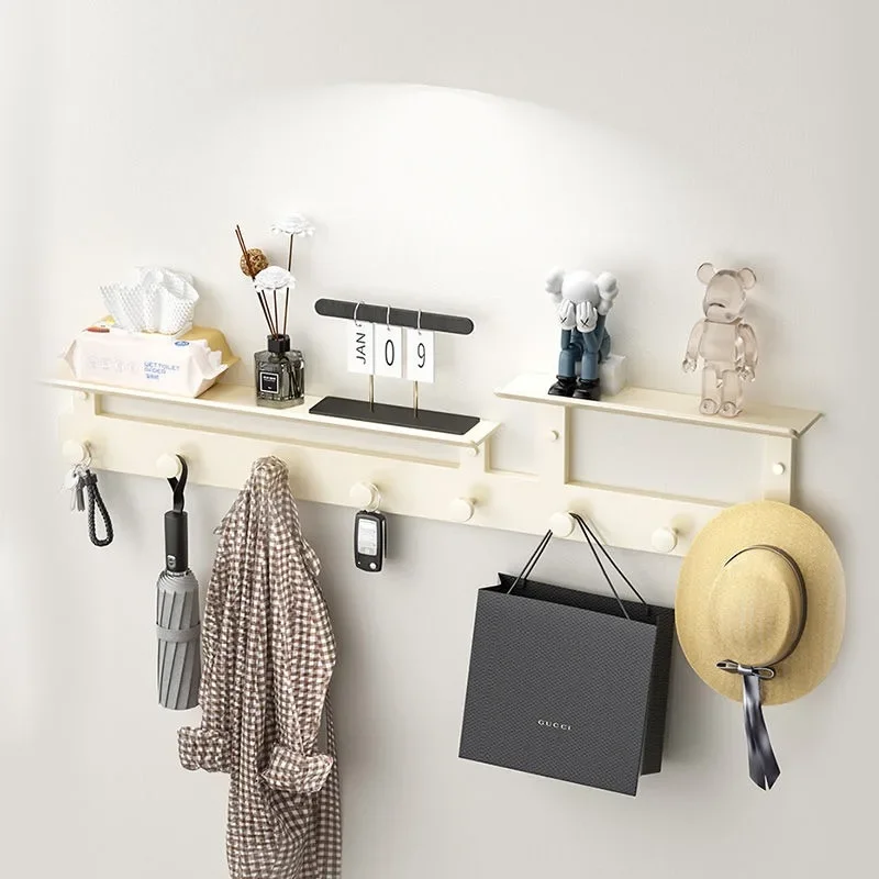 Metal Creative Wall Clothes Hanger Solid Color High Load-bearing Paste Clothes Hanger Rust-proof Modern Simple Home Storage