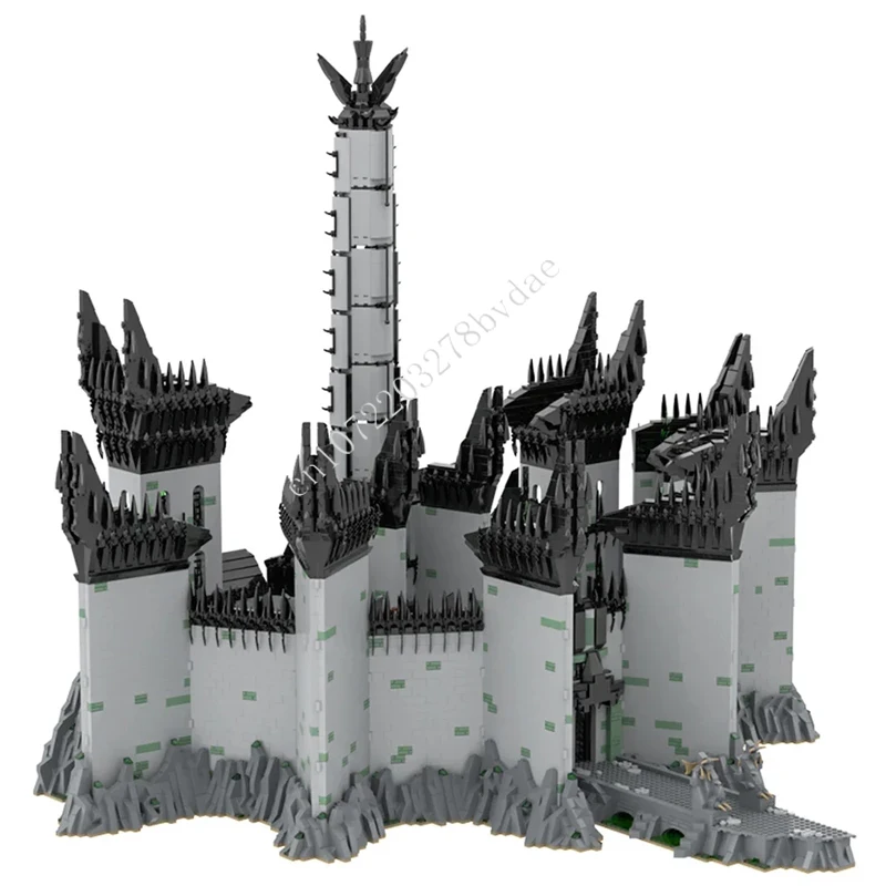 Authorized MOC-84124 14045Pcs+  Small Particle Movie Series Minas Morgul Kit Children Assembly Toy Christmas Gifts for Kids Ages