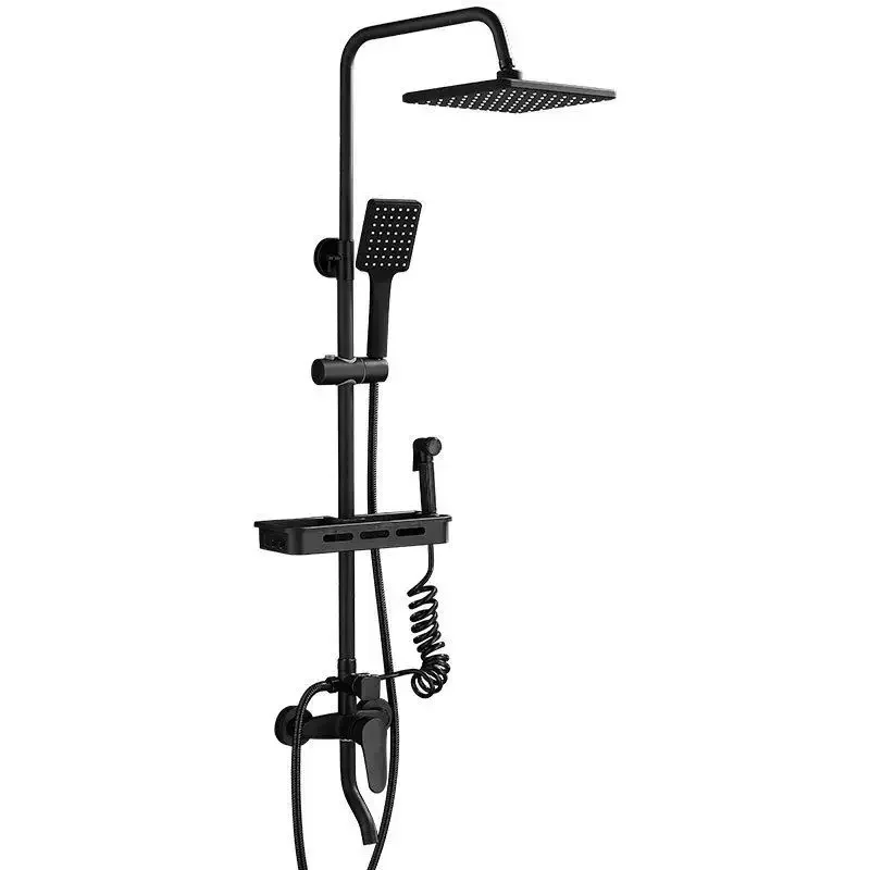 خلاط الدوش المكرر النحاس Supercharged فوهة مجموعة الحمام المنزلية حمام دش مجموعة صنبور الدش العالمي #5