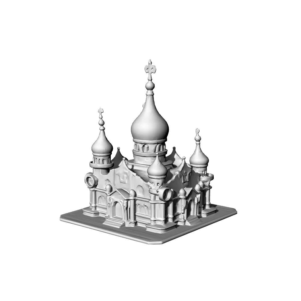 

RHMG 1/-C Church1 3D печатная архитектурная модель Декор миниатюрное здание для настольного орнамента