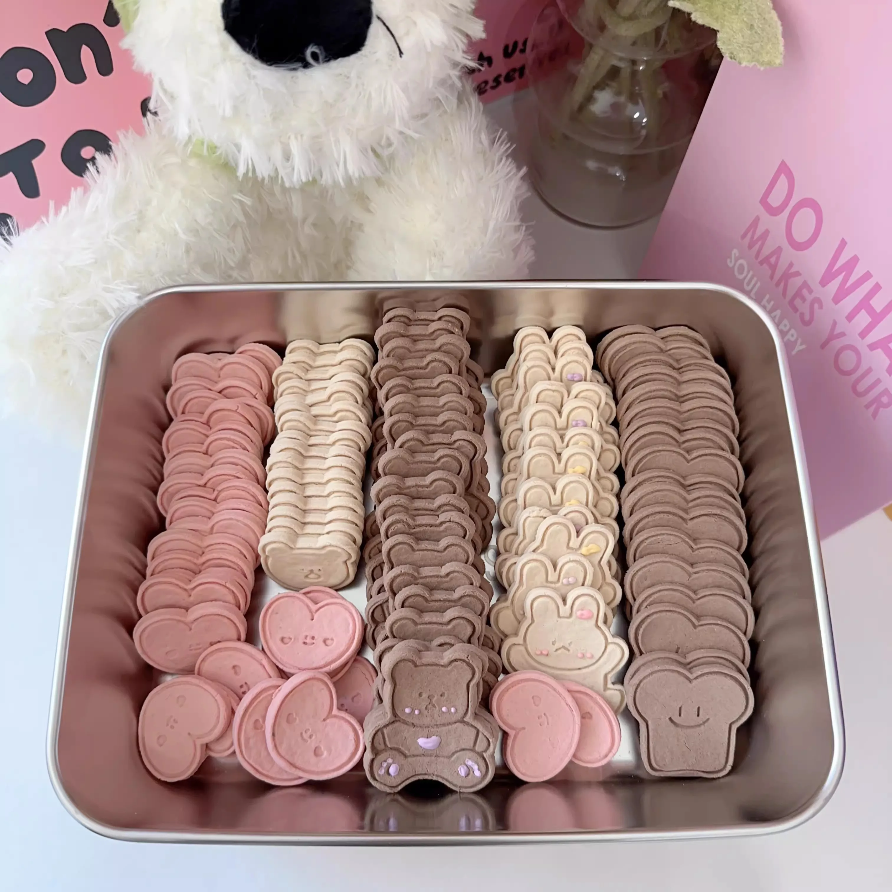 3D Cartoon Animal Cookie Mold Cutting Mold Toast Bear Biscuit Cutter Fondant Cake Stamp for Child Baby Puppy Snacks Baking Tool