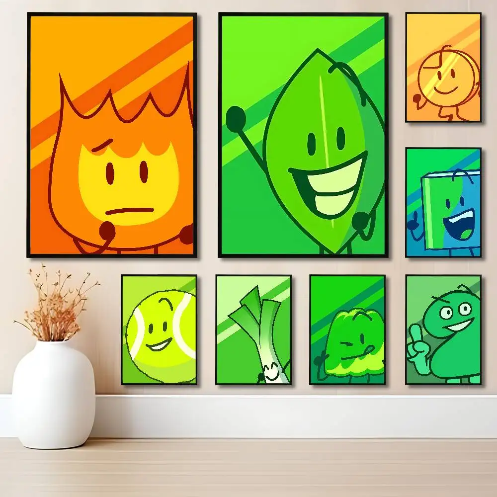 

B-Battle for Dream I-Island BFDI Anime Wall Art Canvas Painting Poster For Living Room Home Decor Decoration Picture